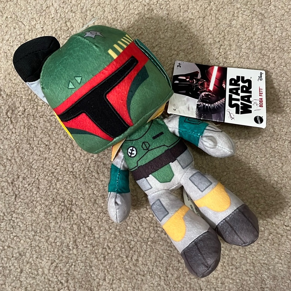 NWT Star Wars Boba Fett 8" Plush, Mattel
